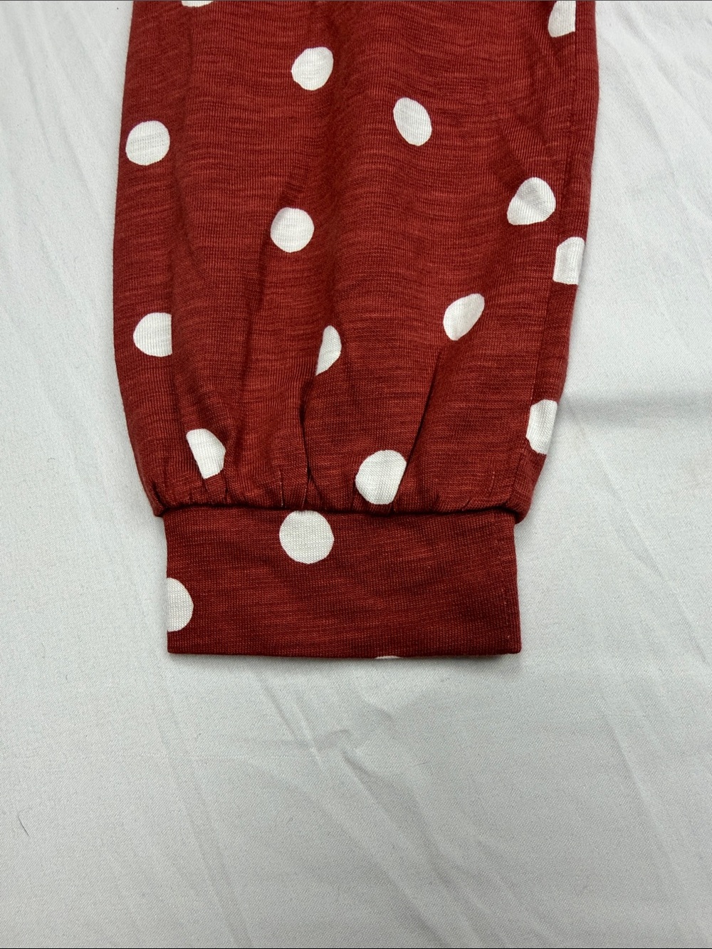 Boden Rust Red Polka Dot Long Sleeve Tie-Waist Midi Dress - Picture 12 of 15
